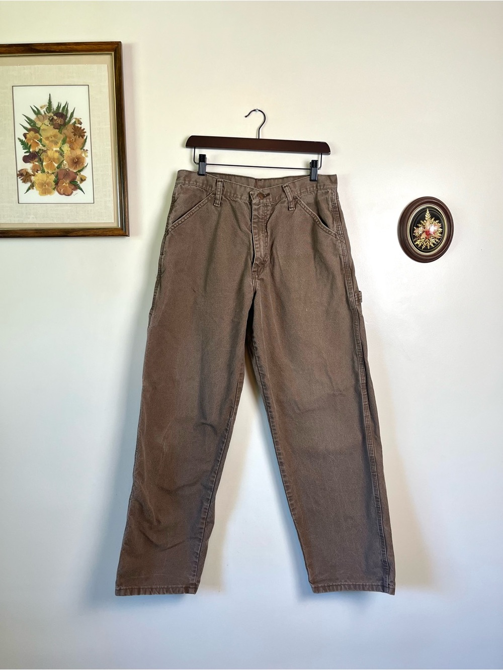 Vintage Rustler Brown Carpenter Jeans 100% Cotton